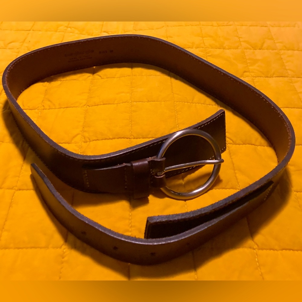 SANGIORGIO Italian Designer Leather  Ring Belt NEW